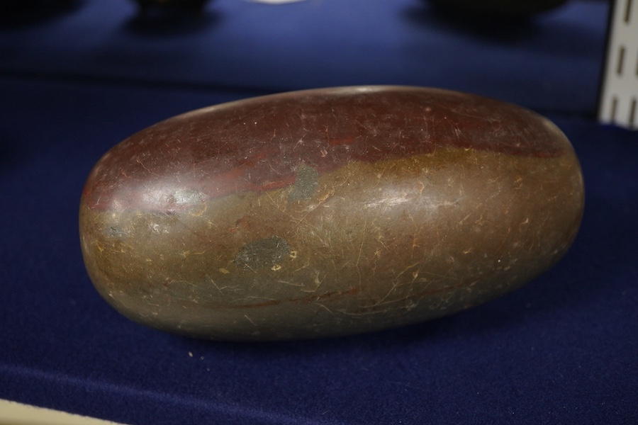 An Indian Shiva Lingam stone, 19cm